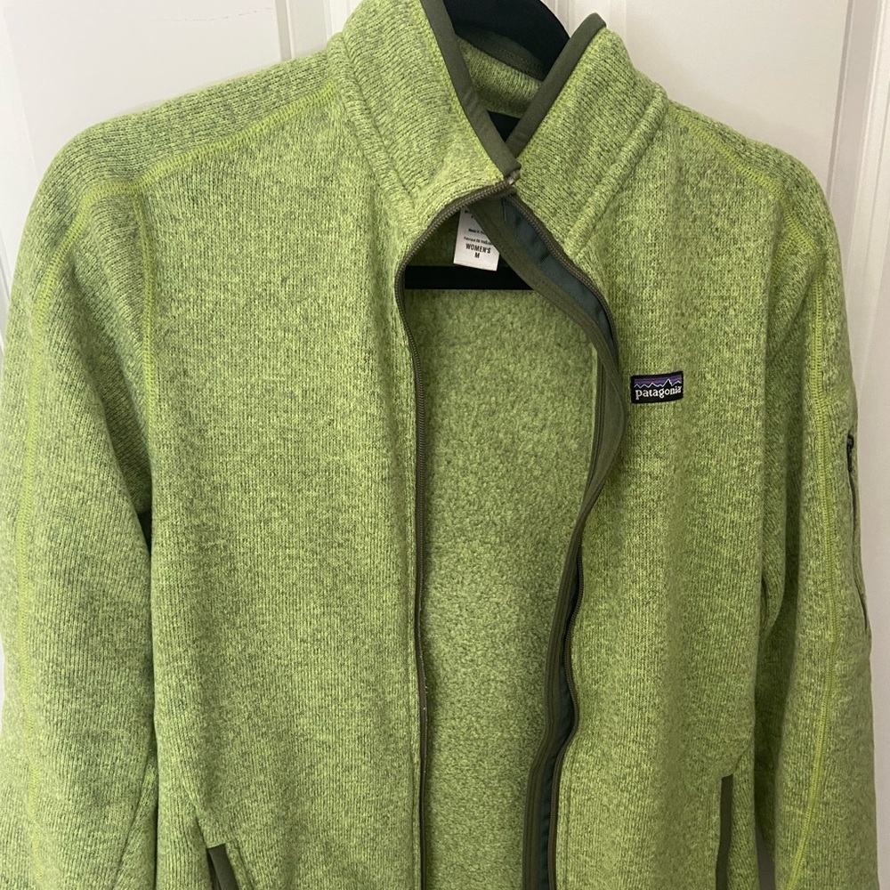 Patagonia better sweater full zip olive green